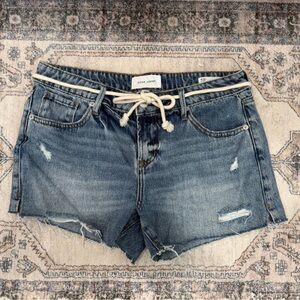 Dear John Gigi High Rise Distressed Denim Shorts Size 29